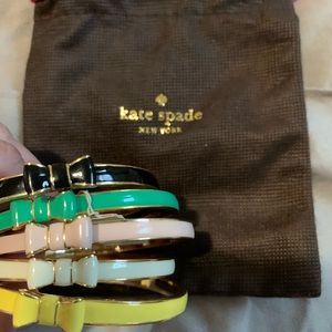 Kate Spade Bow Bangle Bracelets.